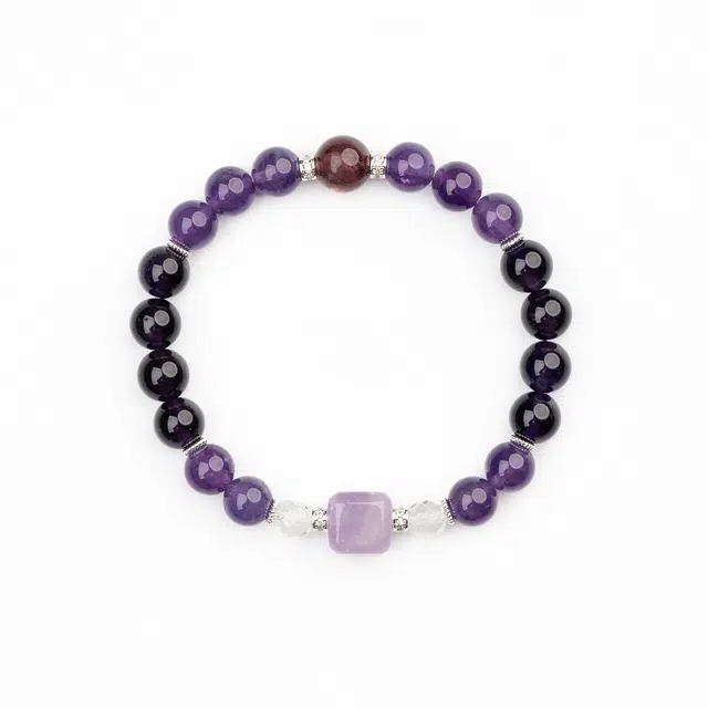 仙源 时尚轻奢 八方来财转运高级感 时来运转 新中式紫气东来 紫水晶 手串 男女同款情侣款