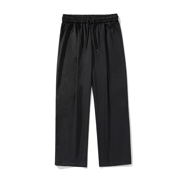 欧路得 日系设计感纯色百搭舒适宽松休闲裤 男款