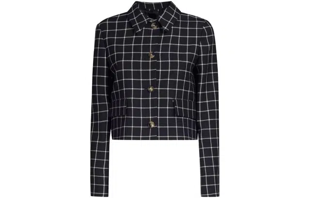 MARNI Black Checked Wool Jacket