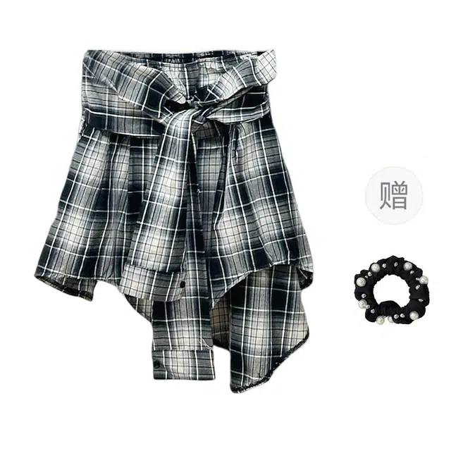 雾闪闪 甜酷风假两件时尚百搭抹胸 女款 图片色