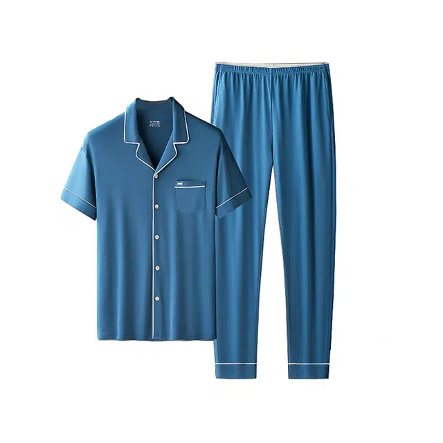 对你的私语 休闲舒适短袖长裤薄款可外出家居服睡衣套装 男款