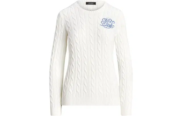 Polo Ralph Lauren SS24 Cable Knit Sweater White