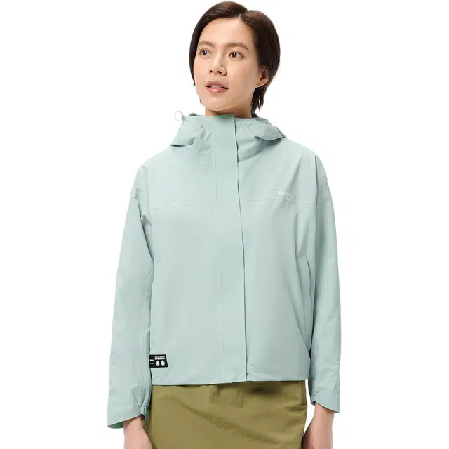 探路者 舒适纯色百搭连帽夹克外套 女款 浅幽绿