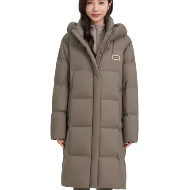 雅鹿 保暖时尚连帽极寒户外防风防水舒适羽绒服 女款