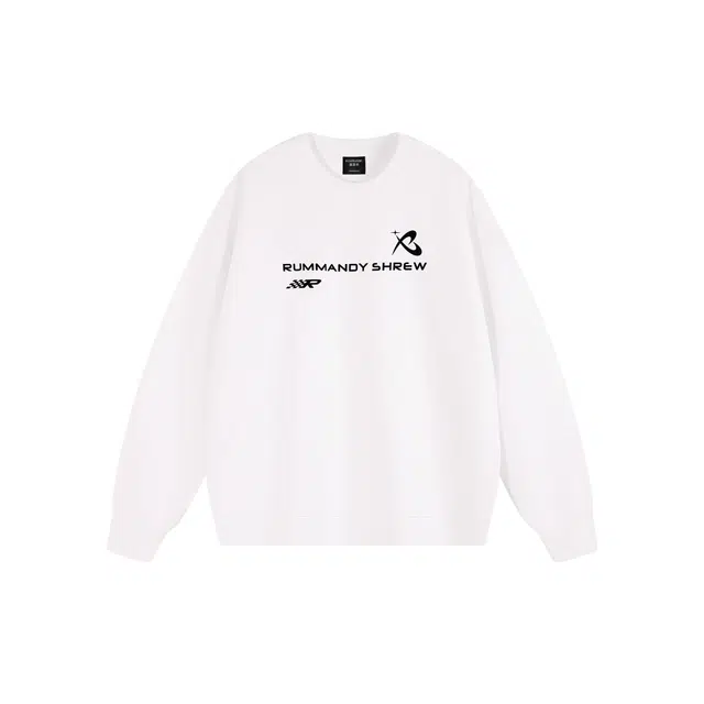 麓蔓蒂 美式复古字母印花休闲宽松百搭圆领重磅长袖上衣卫衣 男女同款