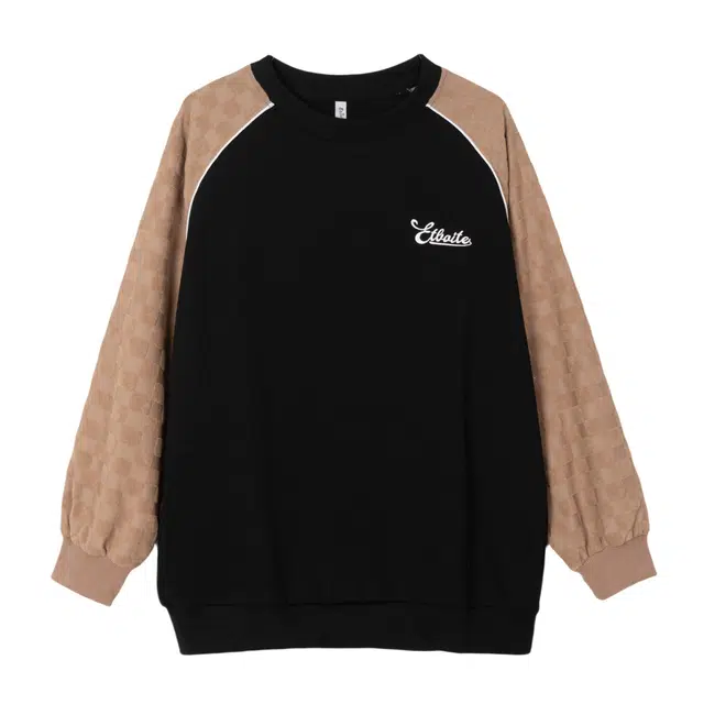 法文箱子 字母拼接舒适长袖卫衣 女款 黑色