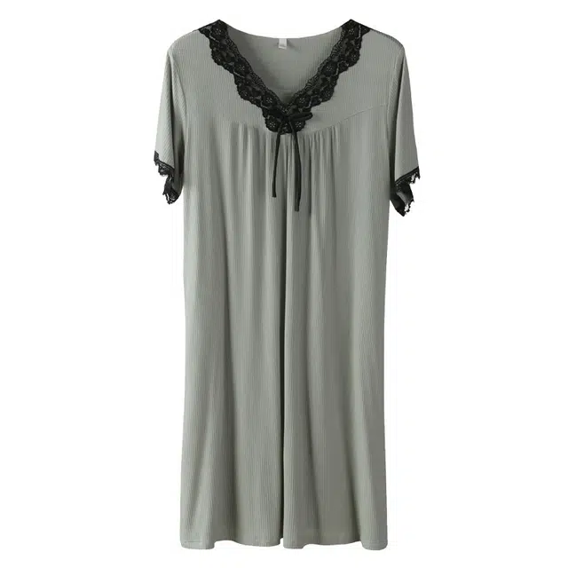 潞优野 薄款短袖睡衣凉感舒适夏季睡裙 女款