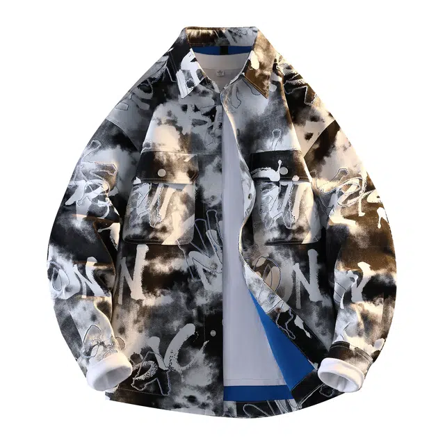 曲韩 时尚舒适气质长袖夹克 男女同款