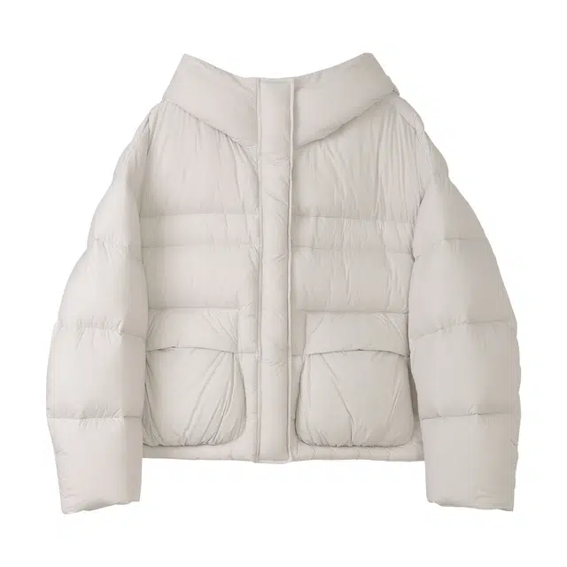 法儿家 韩系宽松连帽设计感羽绒服 女款