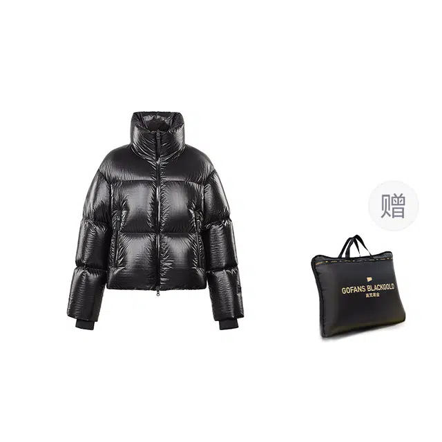 高梵 黑金英国皇室高定传世珍奢三格短款羽绒服 女款 黑色