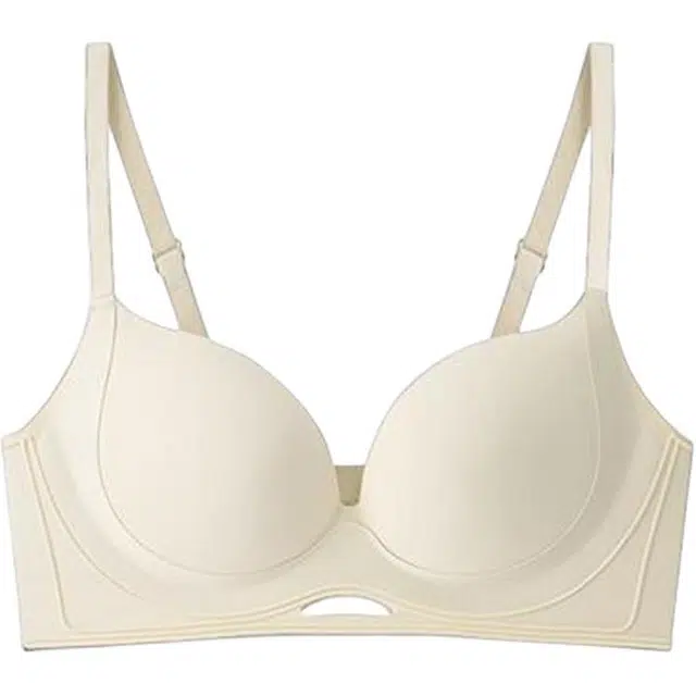 慕梵度 无痕小胸聚拢显大调整型无钢圈收副乳防下垂镂空透气薄款文胸 女款