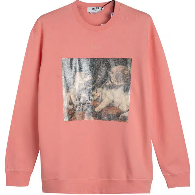MSGM Animal Print Crewneck Sweatshirt
