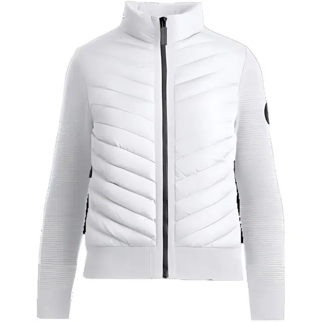 Canada Goose Hybridge Knit Jacket Black Label Contrast Trim Logo