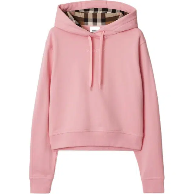Burberry Cropped Cotton Hoodie