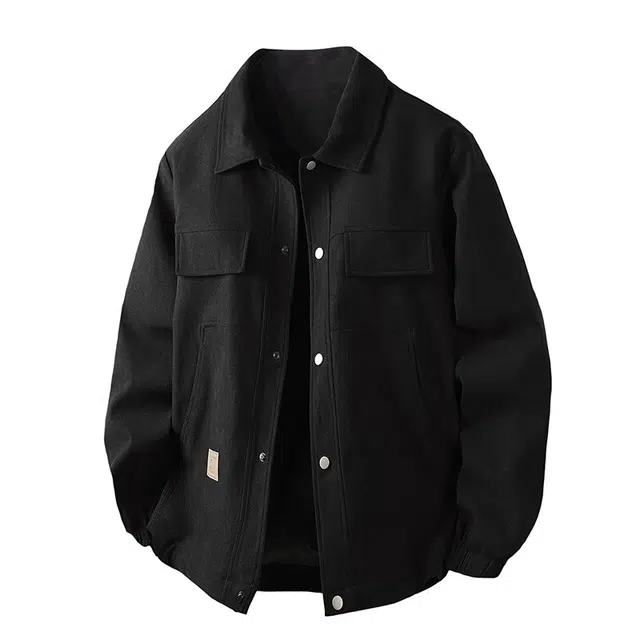 曲韩 休闲工装潮流宽松翻领上衣夹克外套 女款