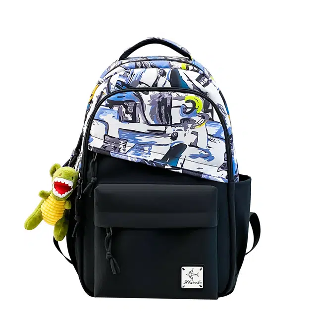 三只小鸭 迷彩休闲学生背包初高中轻便书包 尼龙 双肩包 常规 男款 黄色/蓝色/绿色