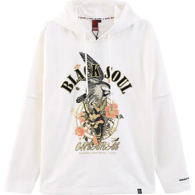 鬼洗 连帽假两件时尚卫衣 女款