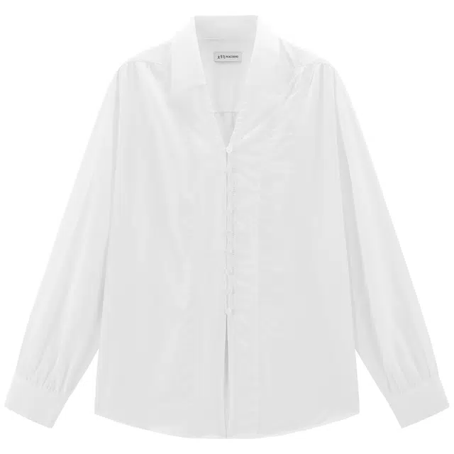 太平鸟 时尚舒适百搭长袖衬衫 女款 白色