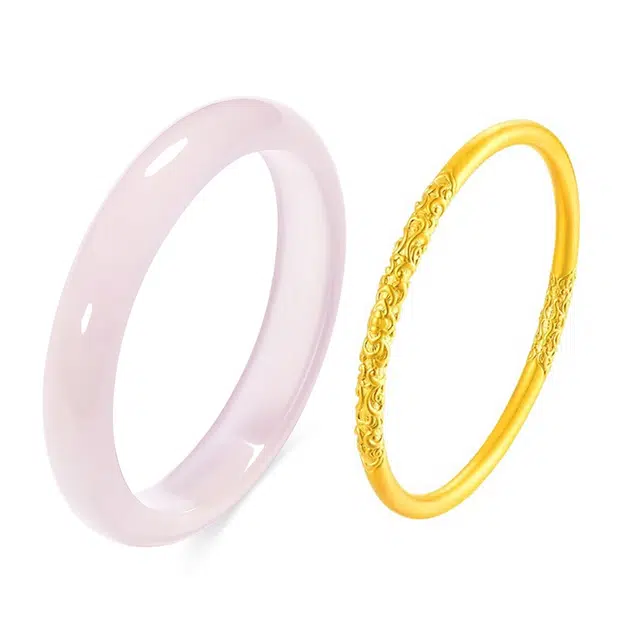 郁馨 素圈古法镯一步一响叮当古风旗袍显白温柔复古典雅大气 正缘桃花#好运 玻璃猫眼 手镯 男女同款情侣款