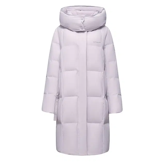 雅鹿 纯色中长款流行风格防寒保暖连帽加厚羽绒服 女款