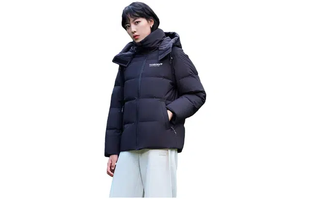 坦博尔 可脱卸帽短款加厚运动休闲拉链式长袖羽绒服 女款