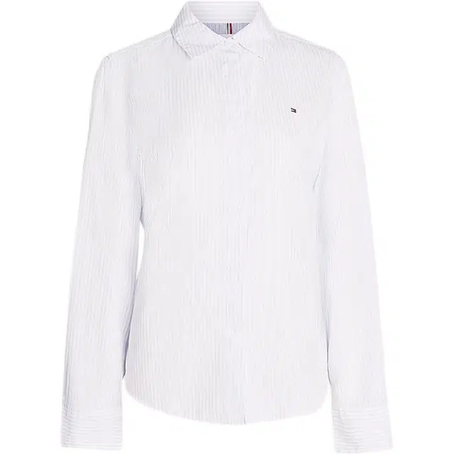 Tommy Hilfiger Regular Fit Stripe Stretch Oxford Shirt Logo