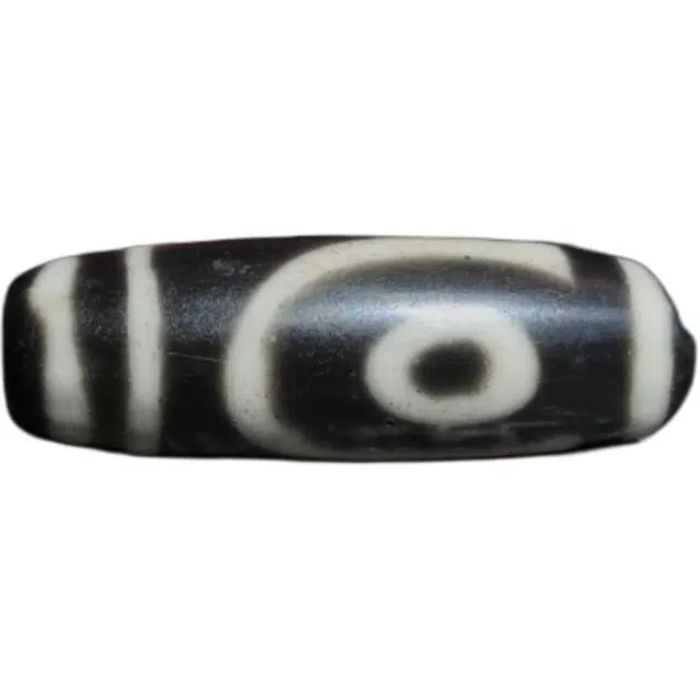 灵运宝 清代老料器天珠如意两眼 小米珠 吊坠 男女同款情侣款