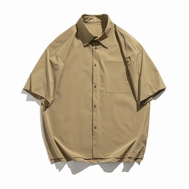 陆与山屿 简约大气百搭夏季工装短袖衬衫 女款