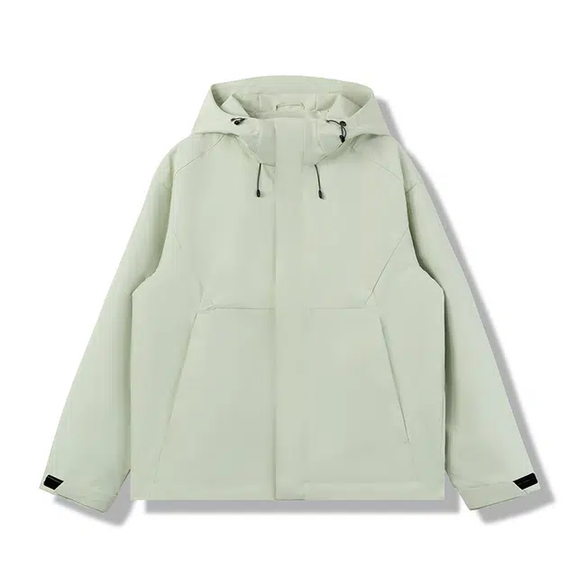 鸭鸭 基础款美式潮牌高街纯色解构设计薄款凉爽百搭宽松休闲连帽夹克外套 男女同款