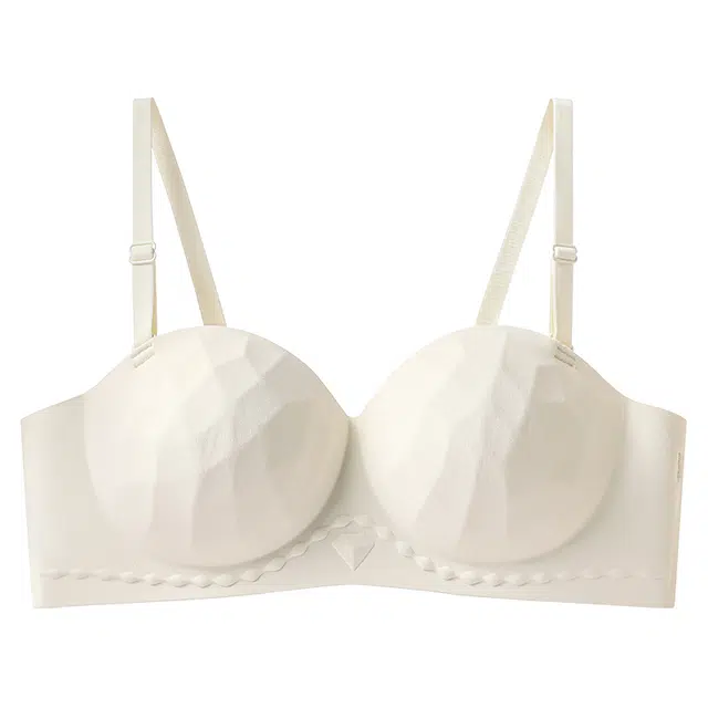 芬腾 小胸显大法式半杯无痕可拆卸肩带聚拢抹胸防下垂防滑收副乳文胸 女款