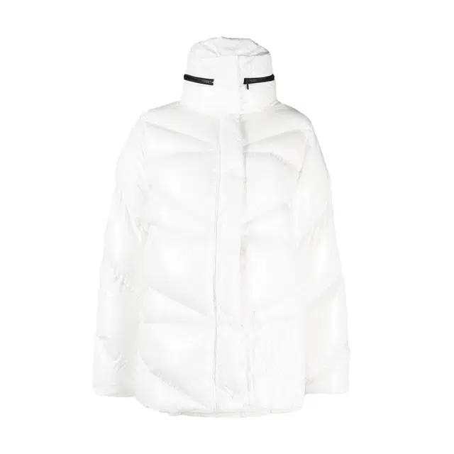PINKO SS23 Stand Collar Zip Jacket White