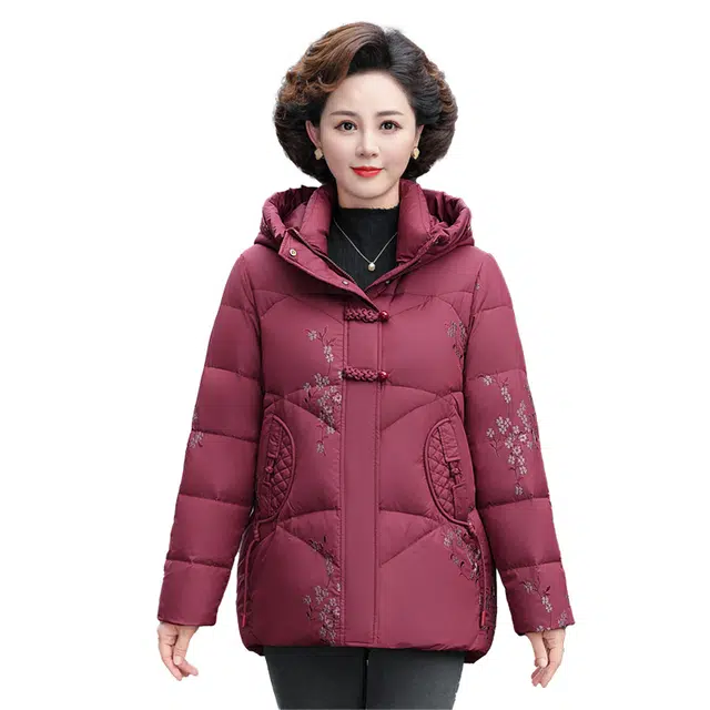 雅鹿 新中式加厚百搭休闲简约舒适长袖羽绒服 女款