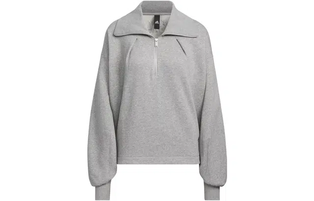 adidas All SZN Fleece Half-Zip Top Medium Grey