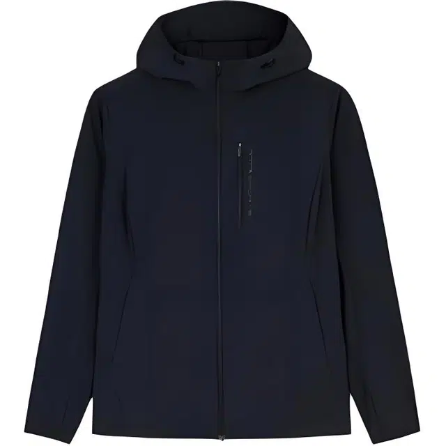 超级安踏 运动休闲简约纯色连帽夹克外套 女款 基础黑