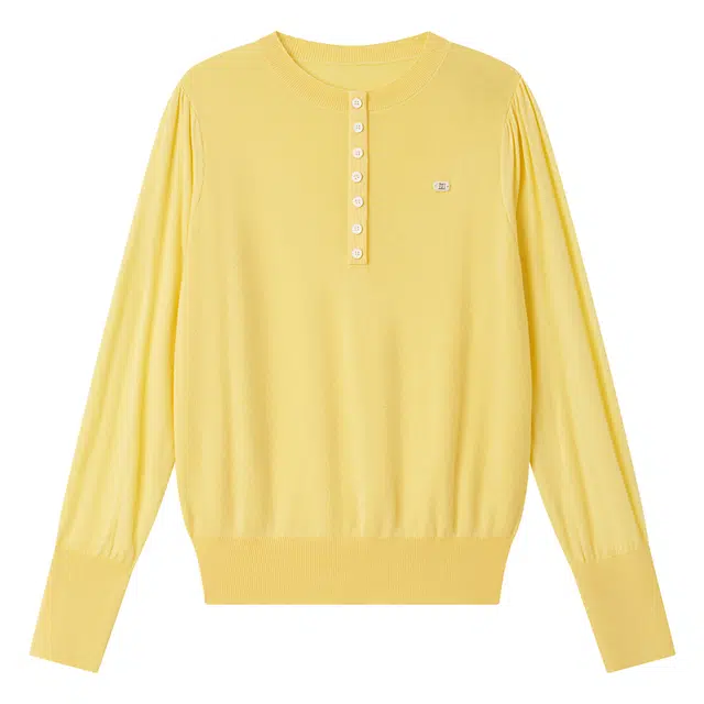 曲韩 长袖薄款宽松遮肚子超好看洋气针织衫 女款