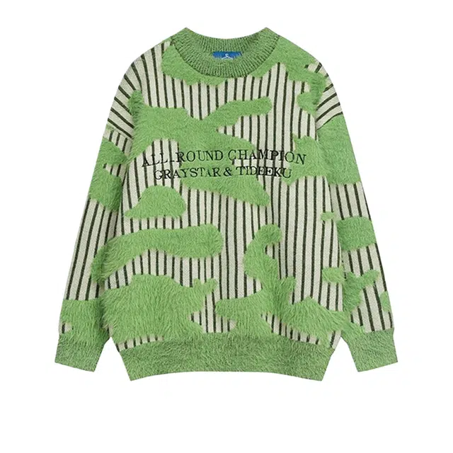 费尔岛上的猫 日系软糯套头休闲简约针织衫 男女同款