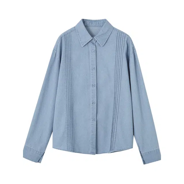 潞优野 淡淡法式通勤气质沁肤云感棉长袖衬衫 女款