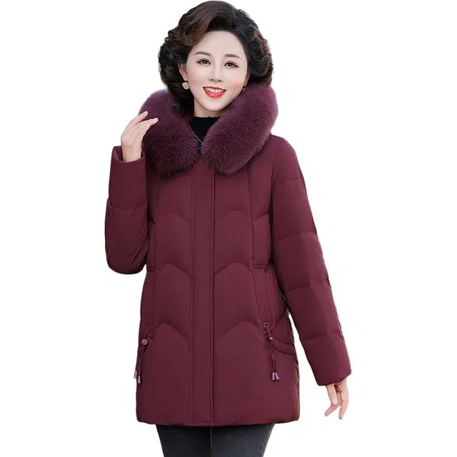 雅鹿 连帽纯色保暖舒适羽绒服 女款