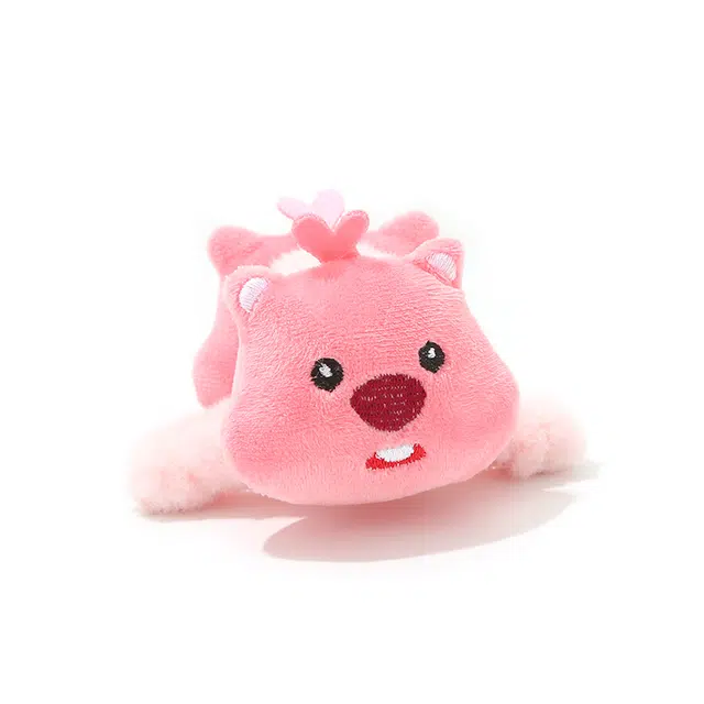 如花梦 可爱风小海狸后脑勺盘发不伤发 布艺 发夹 女款