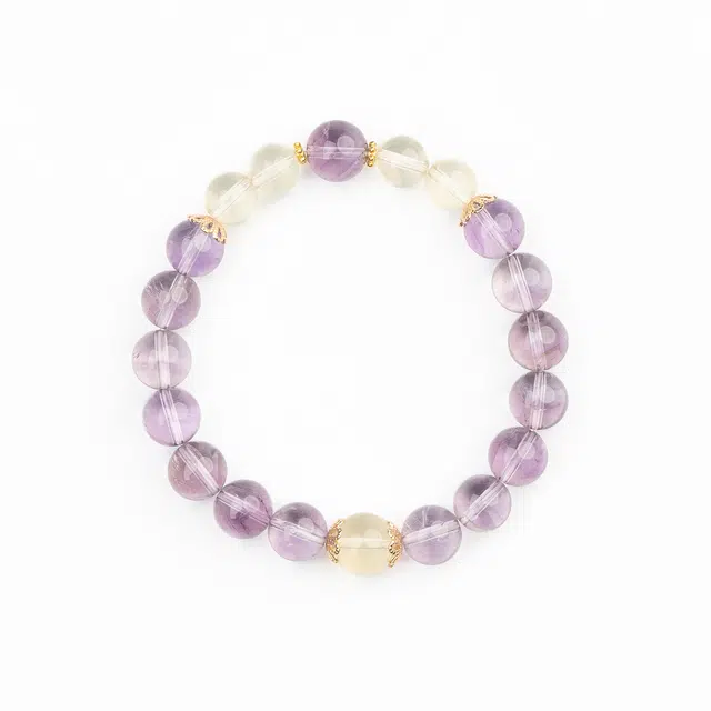 仙源 前途似锦 九紫离火 紫气东来 小众转运佛珠 紫水晶 手串 男女同款情侣款