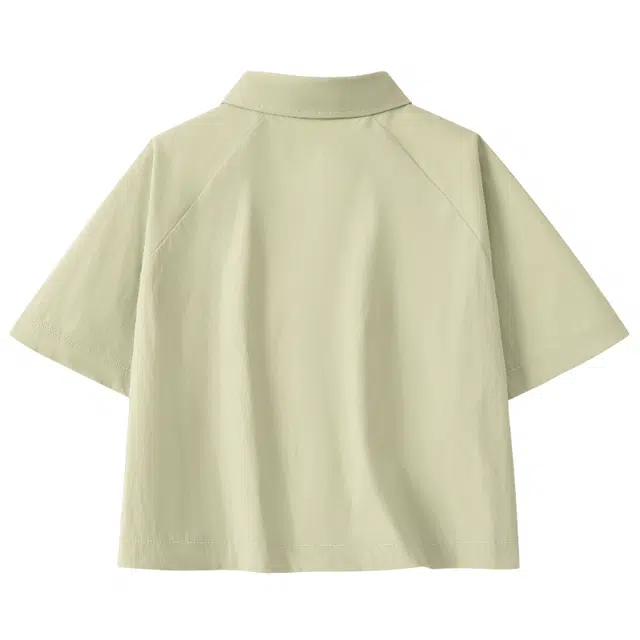 棉基因 轻氧焕彩系列 户外运动学院风视觉拉高比例凉感轻薄舒适透气短袖衬衫 女款
