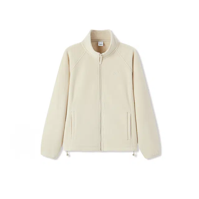 森马 抗静电摇粒绒立领插肩袖百搭夹克外套 女款