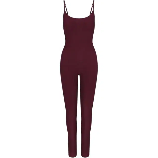 SKIMS soft lounge cami catsuit BORDEAUX