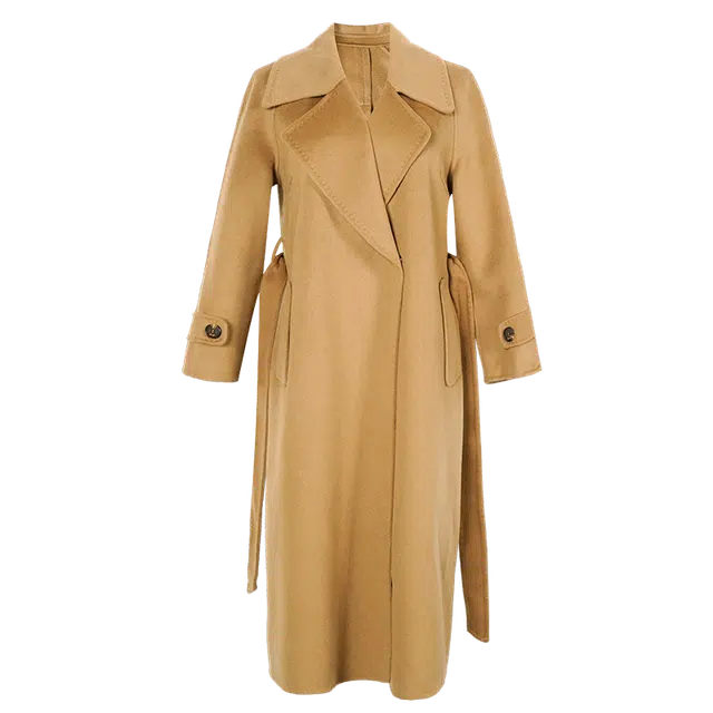 米思阳 质纯色双面呢毛呢加厚大衣 女款