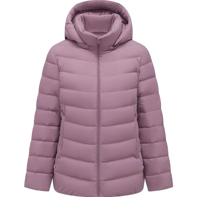 坦博尔 短款可脱卸帽轻薄保暖防风修身羽绒服 女款