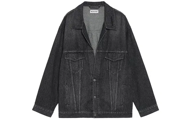 Balenciaga FW21 Denim Jacket Black