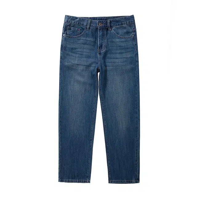 宝米卡 高端冰丝九分宽松阔腿休闲长裤牛仔裤 男女同款