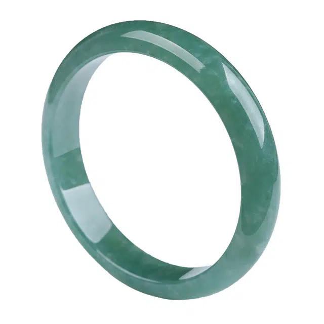 老凤祥 新中式国潮小众设计 日常通勤百搭#好运 糯冰 翡翠手镯 女款