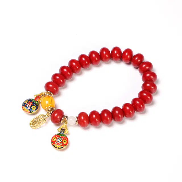 絮物 国潮新中式轻奢高级感小众百搭本命年念珠文玩平安喜乐招财进宝前程似锦佛珠盘玩#好运 白玉菩提 手串 男女同款情侣款