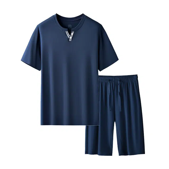 对你的私语 家居服可外穿短袖短裤睡衣套装 男款
